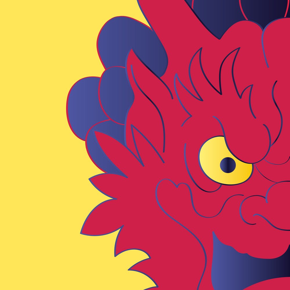 Illustration colorée d'une créature mythique thaïlandaise