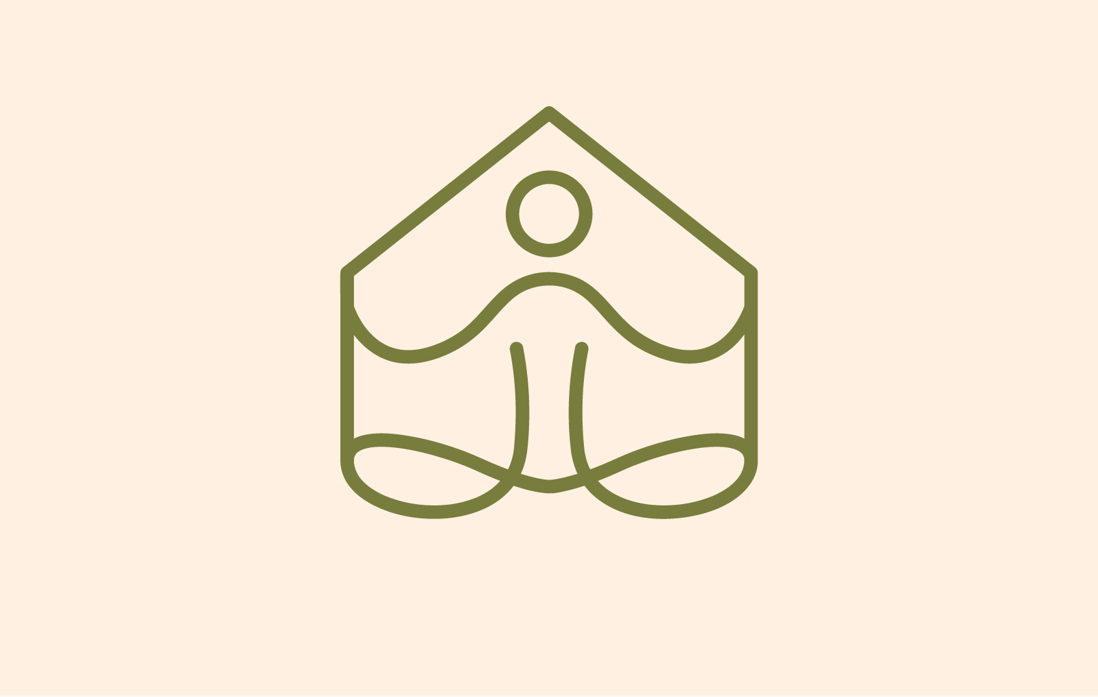 Déclinaison du logo Mon Monde Intérieur sur fond beige