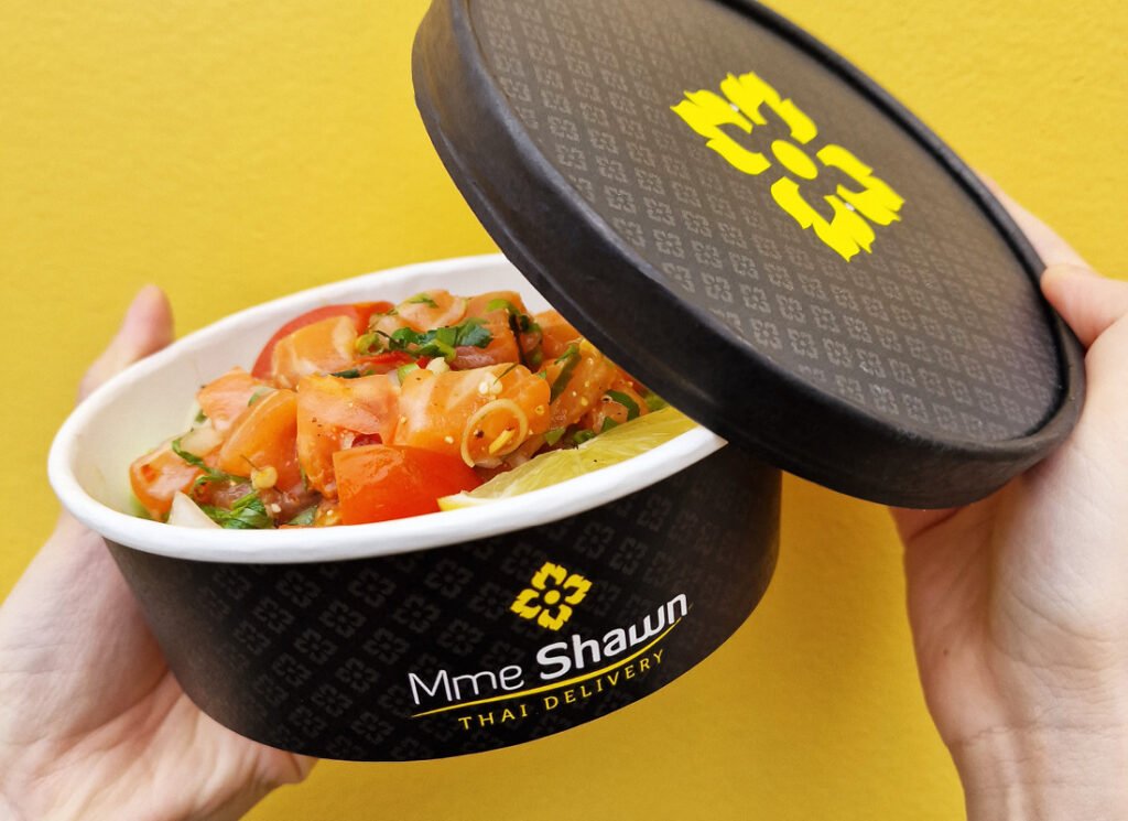 Packaging boîte ronde pour la chaîne de restaurants Mme Shawn